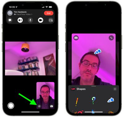 2effects in facetime