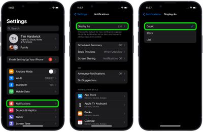 hide notifications ios